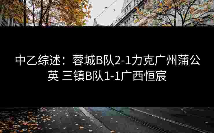 中乙综述:蓉城B队2-1力克广州蒲公英 三镇B队1-1广西恒宸 中乙综述:蓉城B队2-1力克广州蒲公英 三镇B队1-1广西恒宸