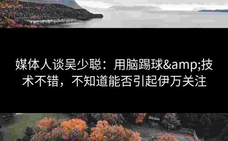 媒体人谈吴少聪：用脑踢球&技术不错，不知道能否引起伊万关注